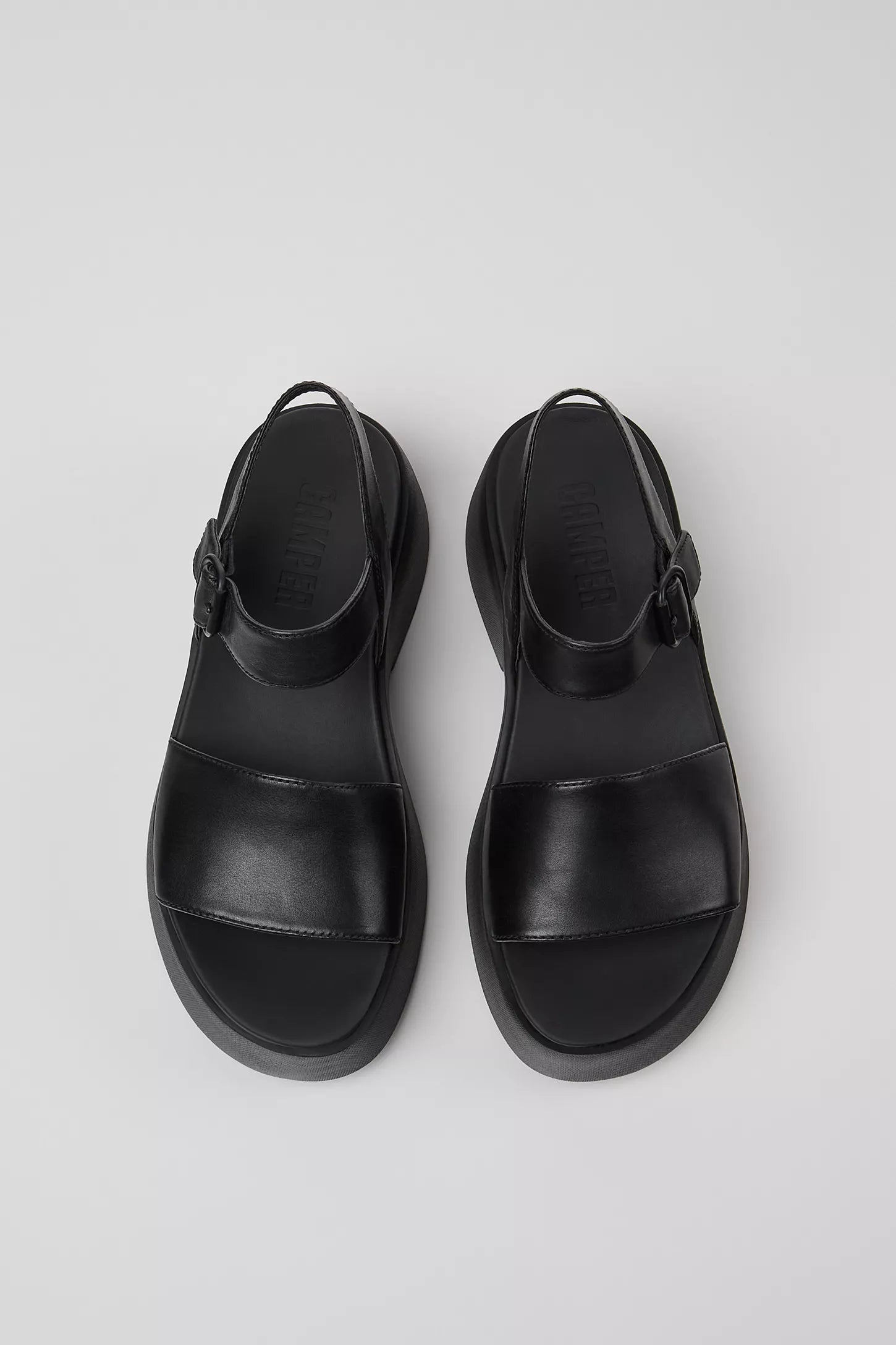 camper sandals CAMPER TASHA FLATFORM SANDALS IN BLACK