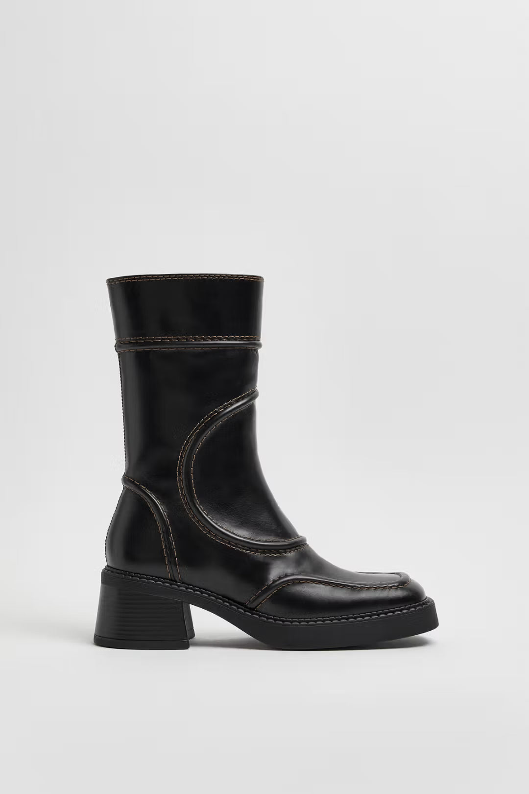 MIISTA MALENE BLACK BROWN ANKLE BOOTS
