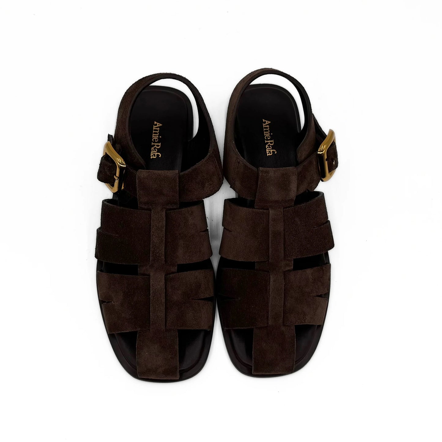 AMIE RAFA BERTHA SUEDE FISHERMAN IN BROWN