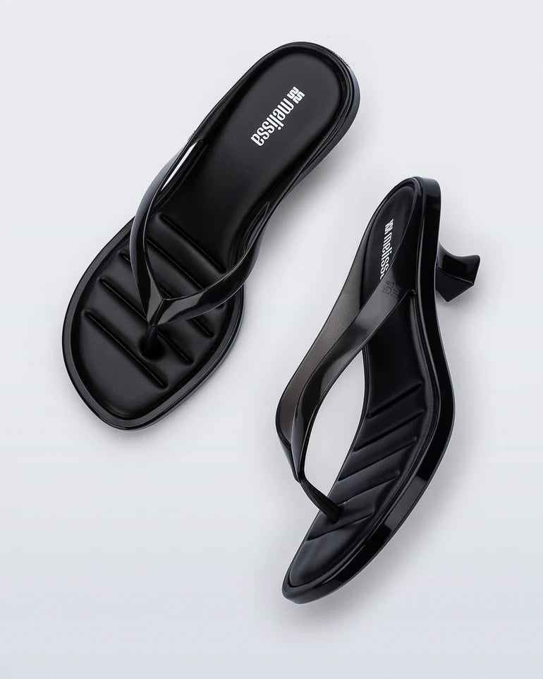 MELISSA FLIP FLOP KITTEN HEEL BLACK