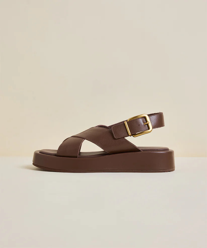 CHAROLETTE STONE ANTO SANDAL IN UMBER - Shoe Market NYC