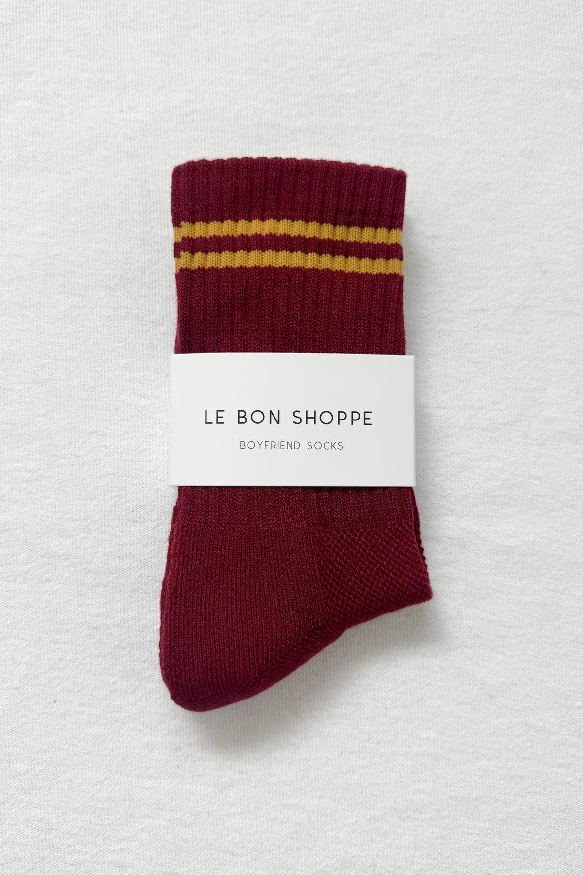 LEBON SHOPPE BOYFRIEND SOCKS CARDINAL - Shoe Market NYC