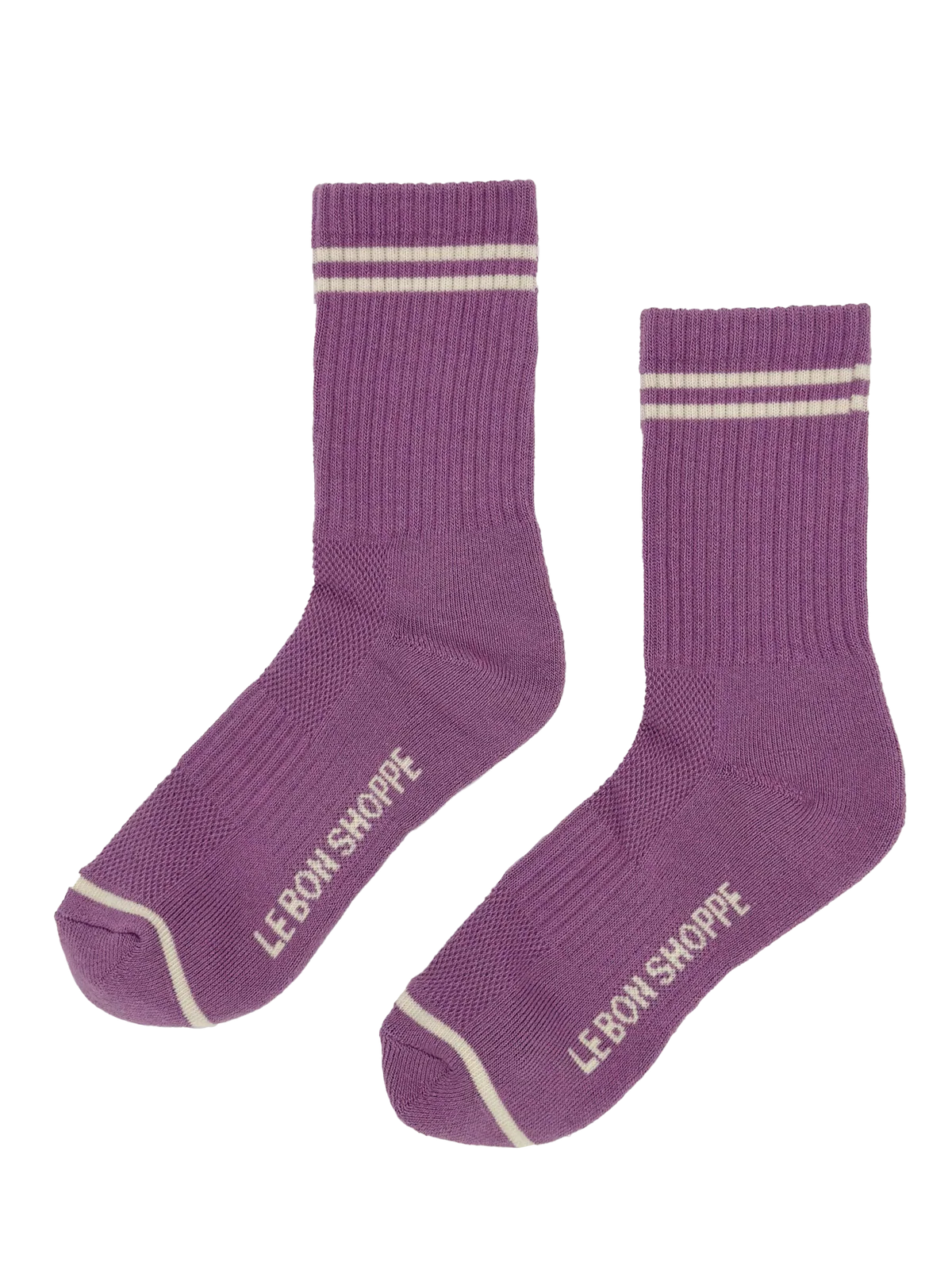 LEBON SHOPPE BOYFRIEND SOCKS GRAPE - Shoe Market NYC