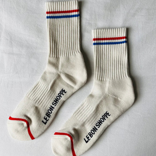 LE BON SHOPPE BOYFRIEND SOCKS MILK