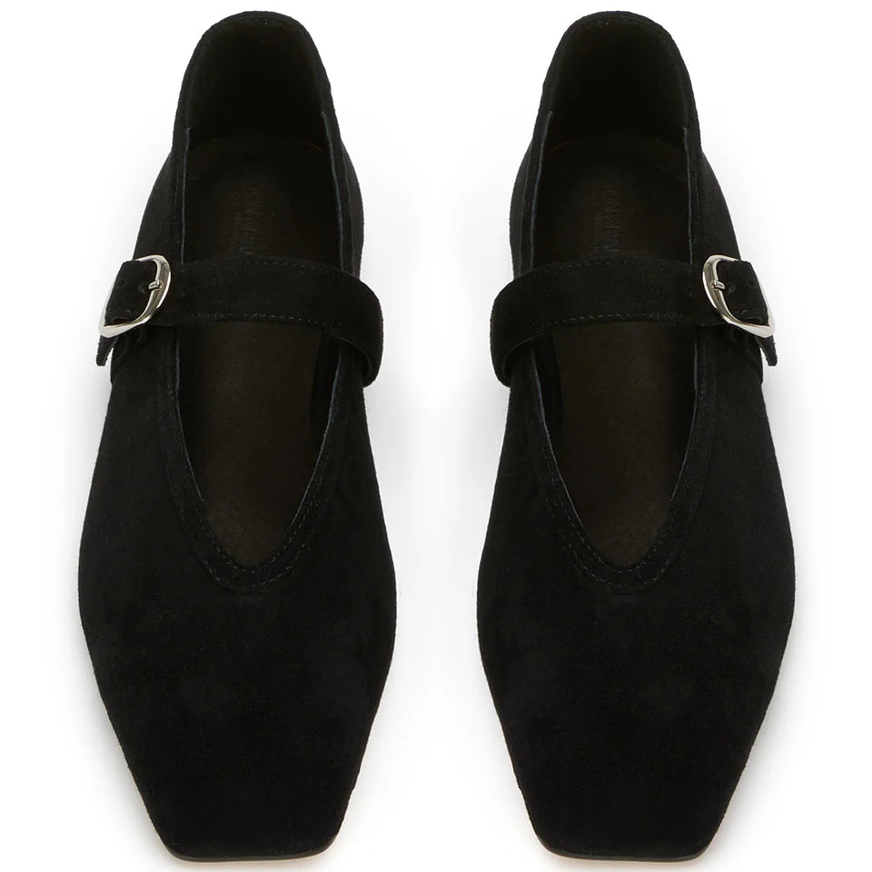 TONY BIANCO BOBBI MJ FLAT IN BLACK SUEDE - Shoe Market NYC