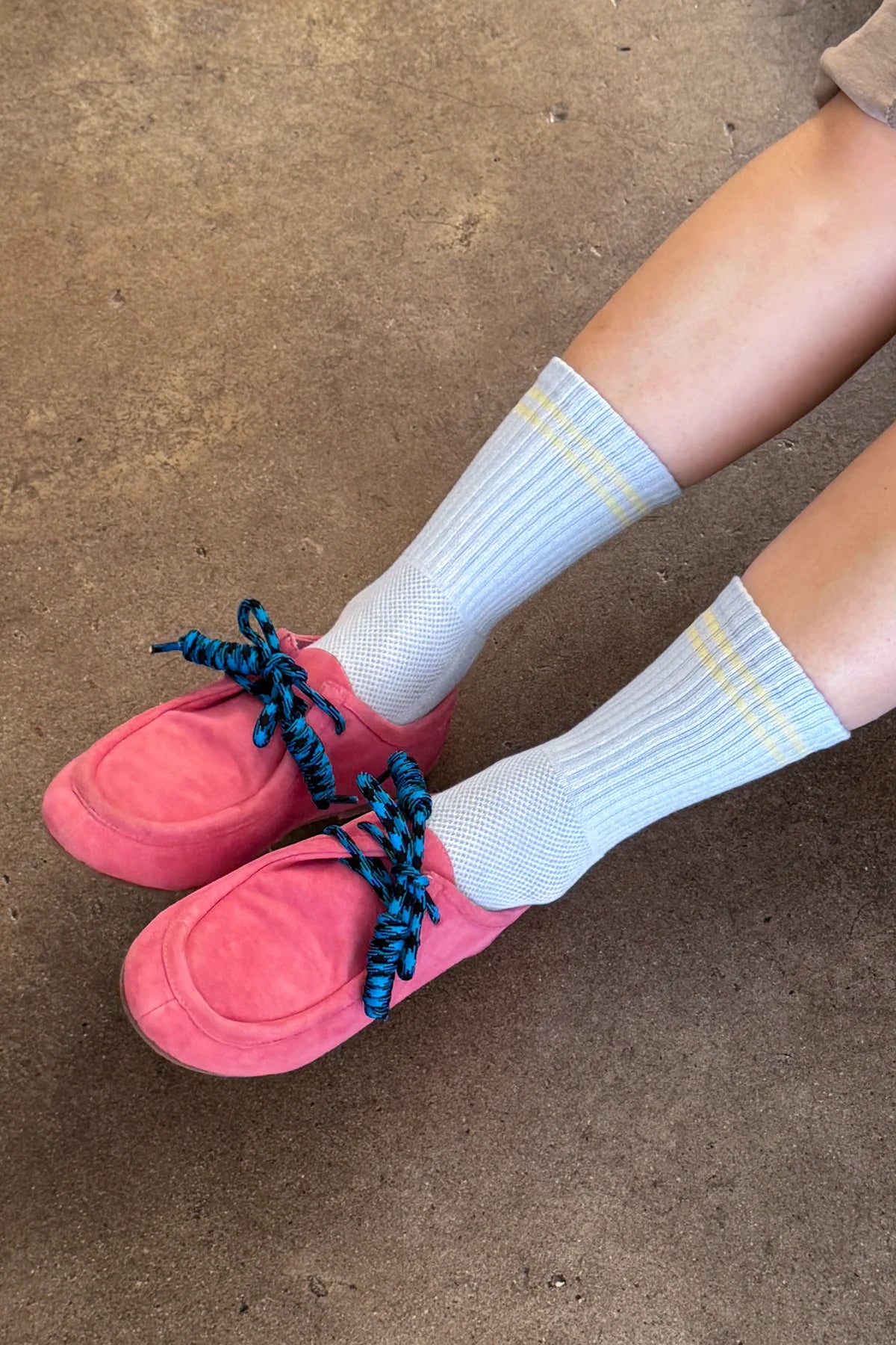LEBON SHOPPE BOYFRIEND SOCKS PASTEL SKY - Shoe Market NYC