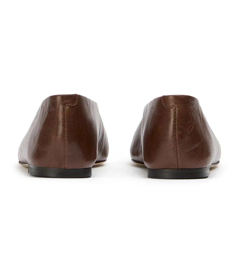 TONY BIANCO BRASH LEATHER FLAT-CHOCOLATE VINTAGE - Shoe Market NYC