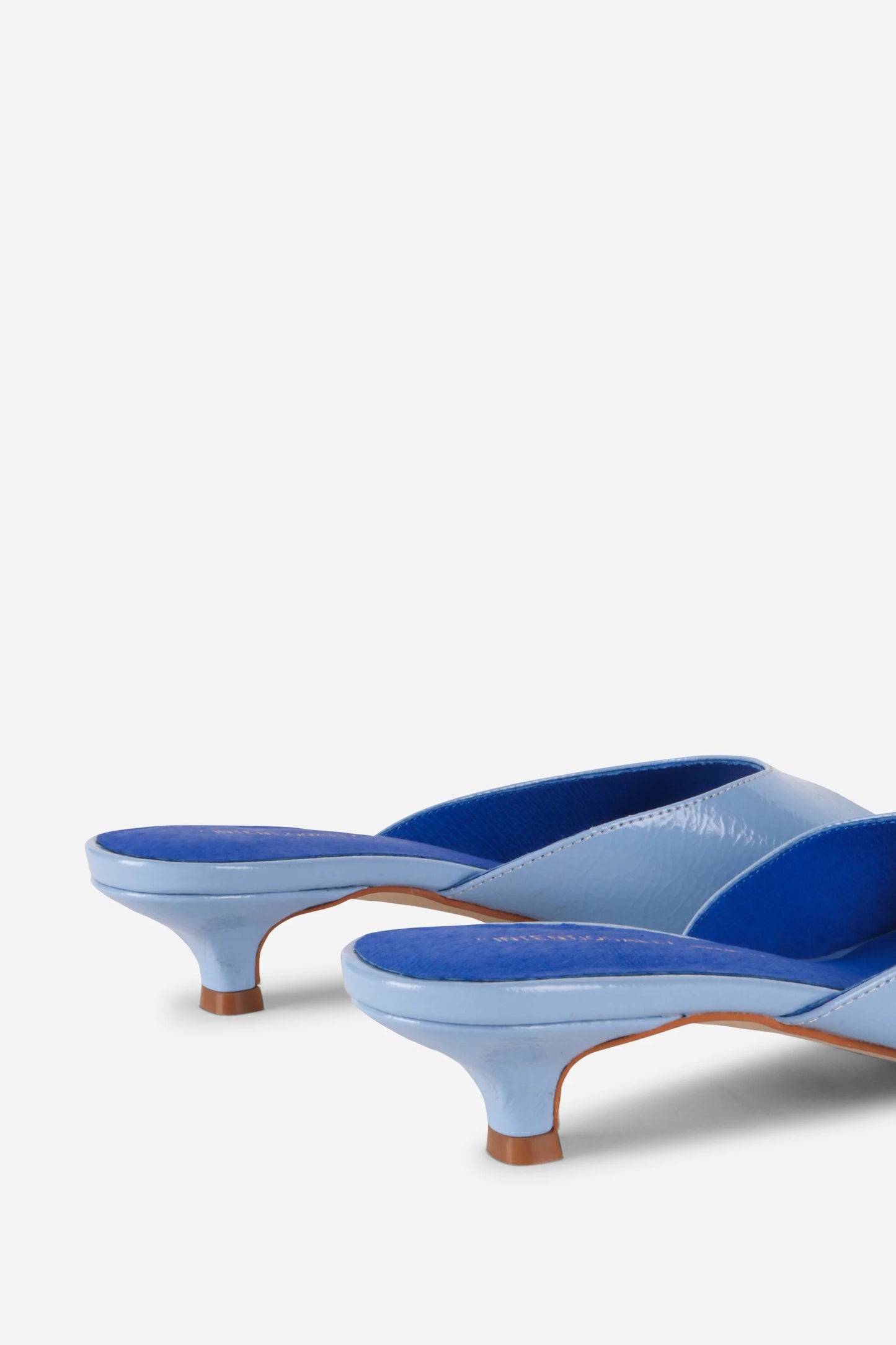 INTENTIONALLY BLANK CEE SLIDES IN LIGHT BLUE - Shoe Market NYC