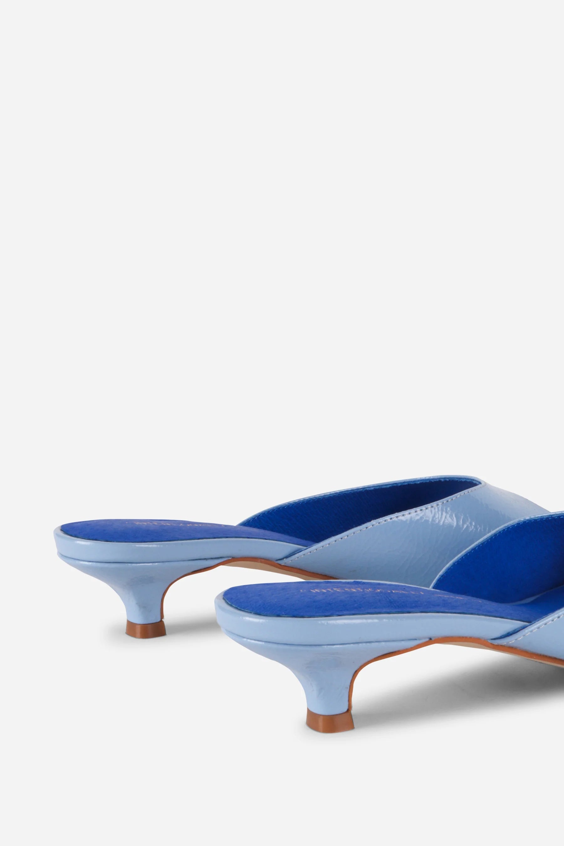 INTENTIONALLY BLANK CEE SLIDES IN LIGHT BLUE - Shoe Market NYC