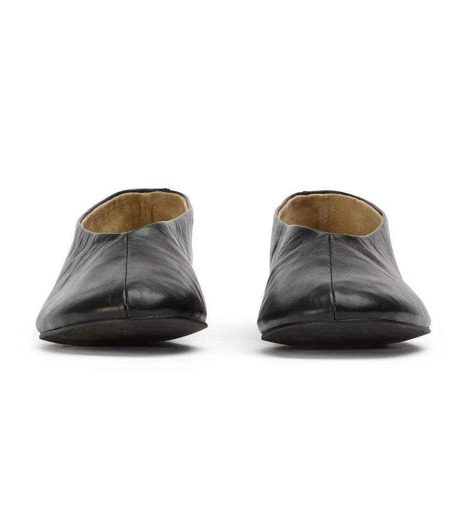 TONY BIANCO CUBA FLATS IN BLACK NAPPA