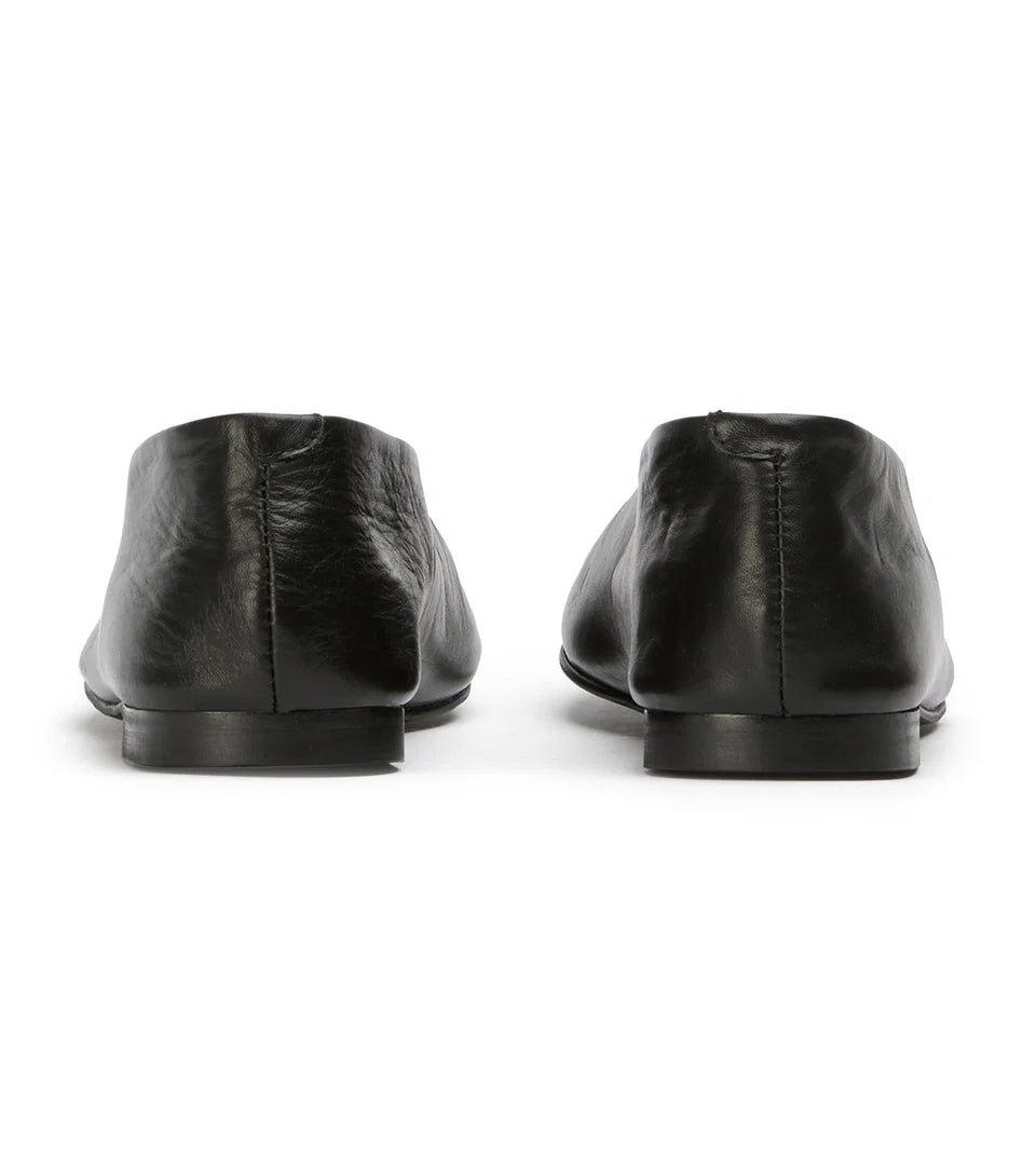 TONY BIANCO CUBA FLATS IN BLACK NAPPA