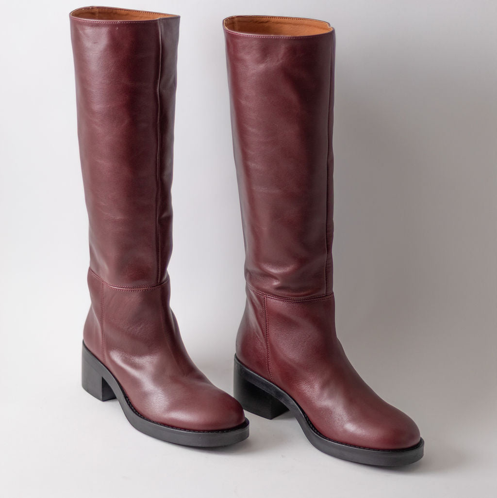 ANGEL ALACRON ICITA TALL BOOT IN BURGANDY