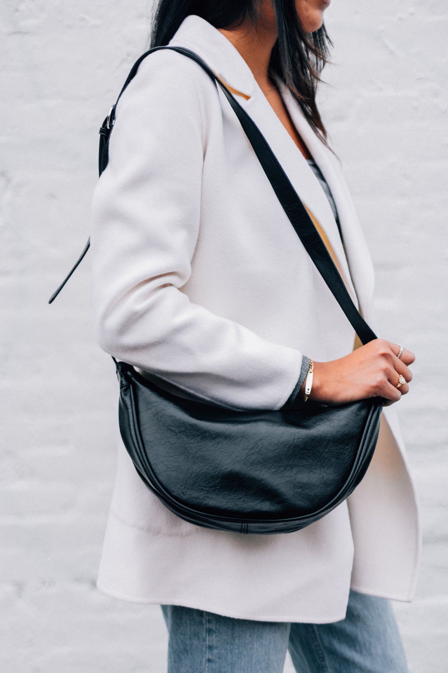 VEGAN HALF MOON CROSSBODY