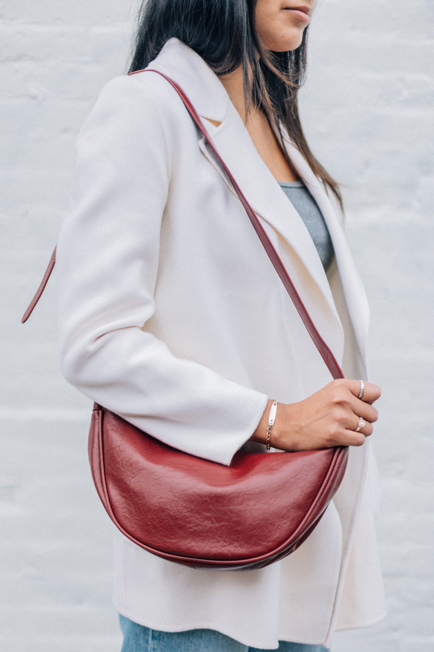 VEGAN HALF MOON CROSSBODY