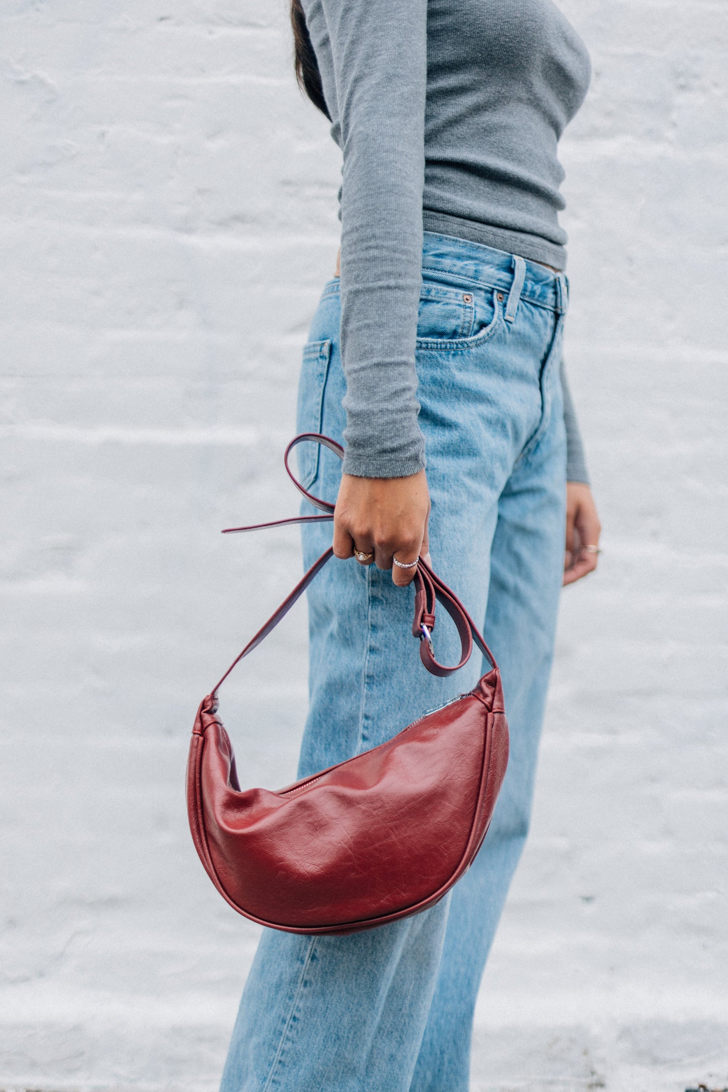 VEGAN HALF MOON CROSSBODY