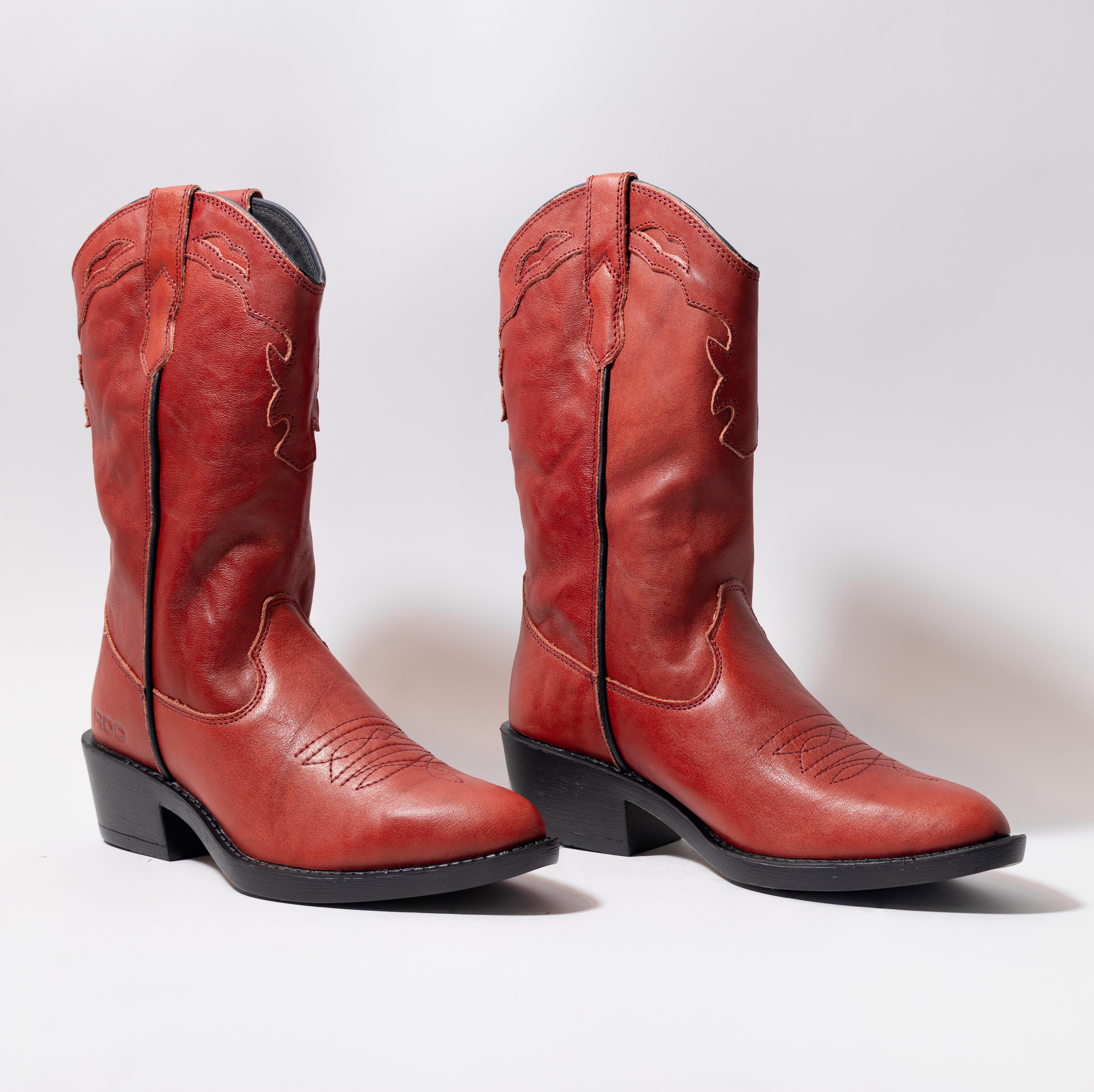 Red leather store boots australia