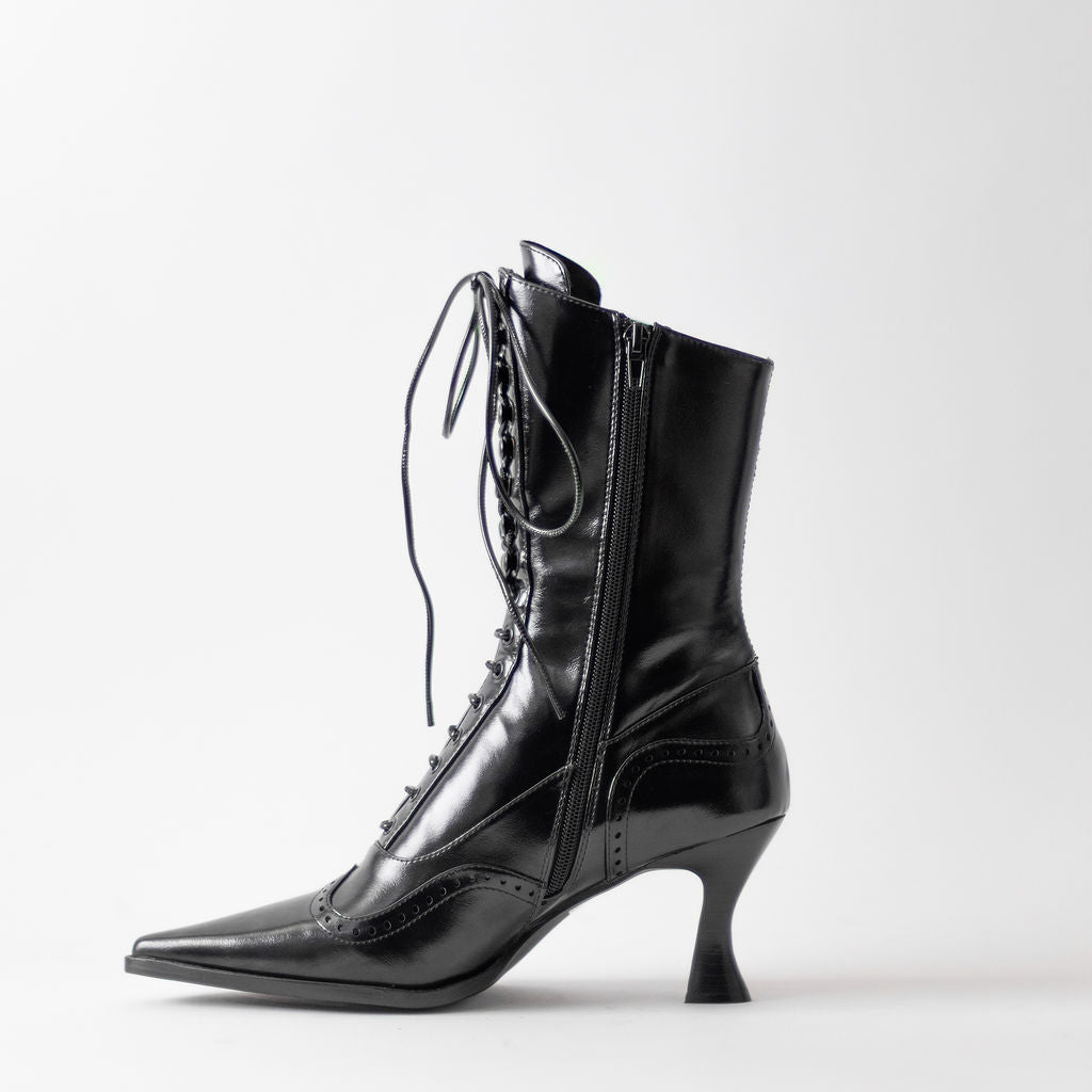 JEFFREY CAMPBELL POLLITT LACE UP BOOTS