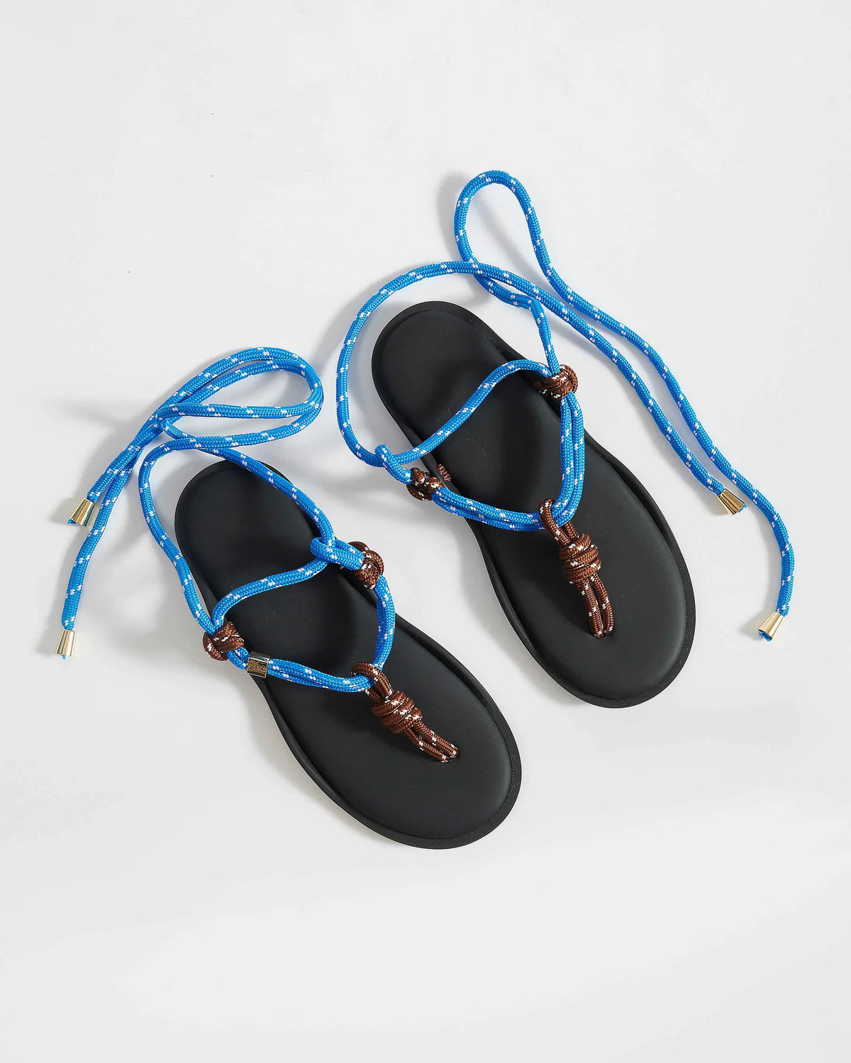 FLOWZE FLO TWIN - TIE ROPE SANDAL - BROWN/SKY BLUE