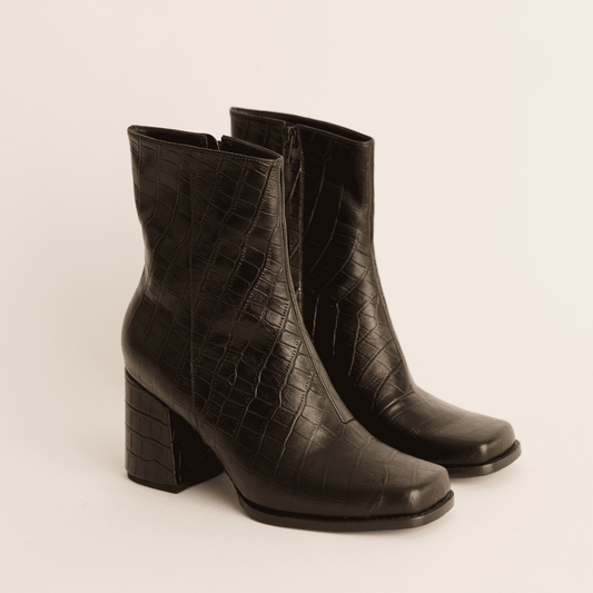 CANELLA BRAND BOTAS RUNWAY CROCO BLACK