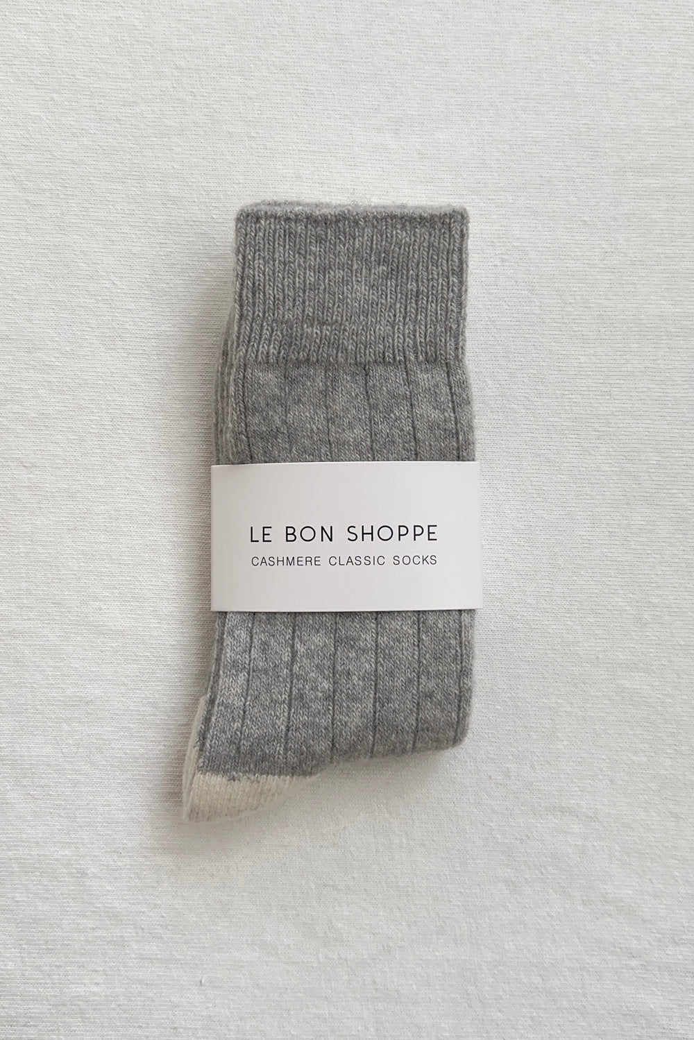 LE BON SHOPPE CLASSIC CASHMERE SOCKS GREY MELANGE