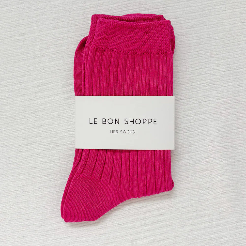 LE BON SHOPPE HER SOCKS FUSCHIA