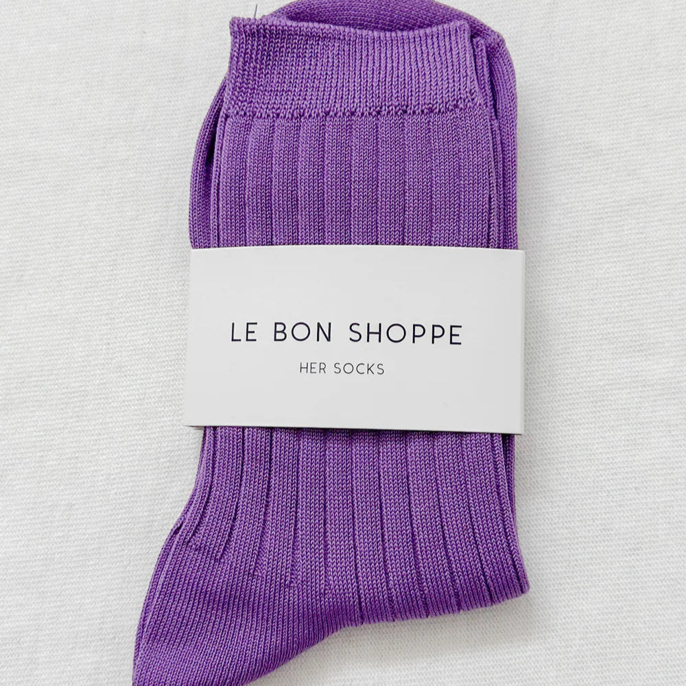 LE BON SHOPPE HER SOCKS VIOLET