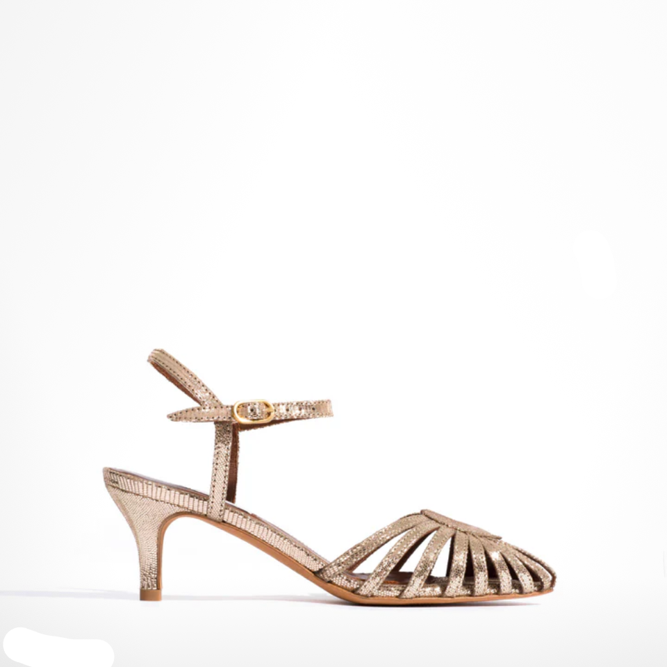ANONYMOUS COPENHAGE KEESHA 55 LIZARD METALIC GOAT - Shoe Market NYC