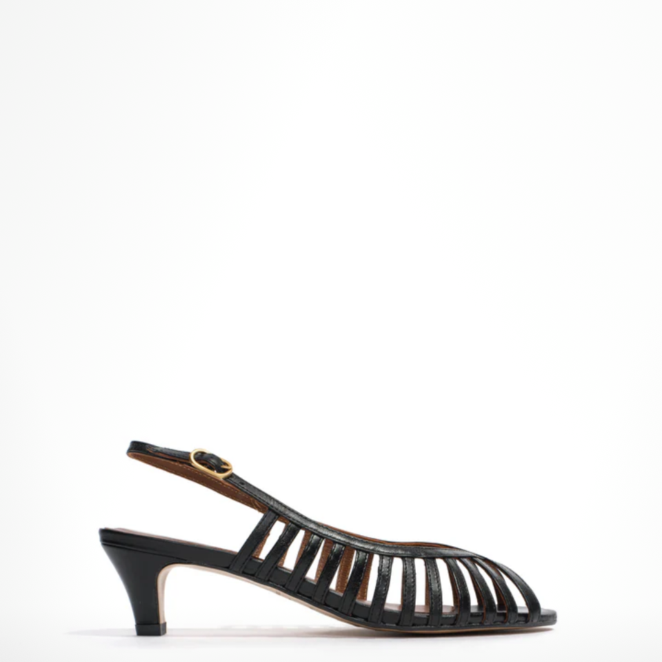 ANONYMOUS COPENHAGEN CARMINHO 40 STILLETTO BLACK SHINY LAMB - Shoe Market NYC