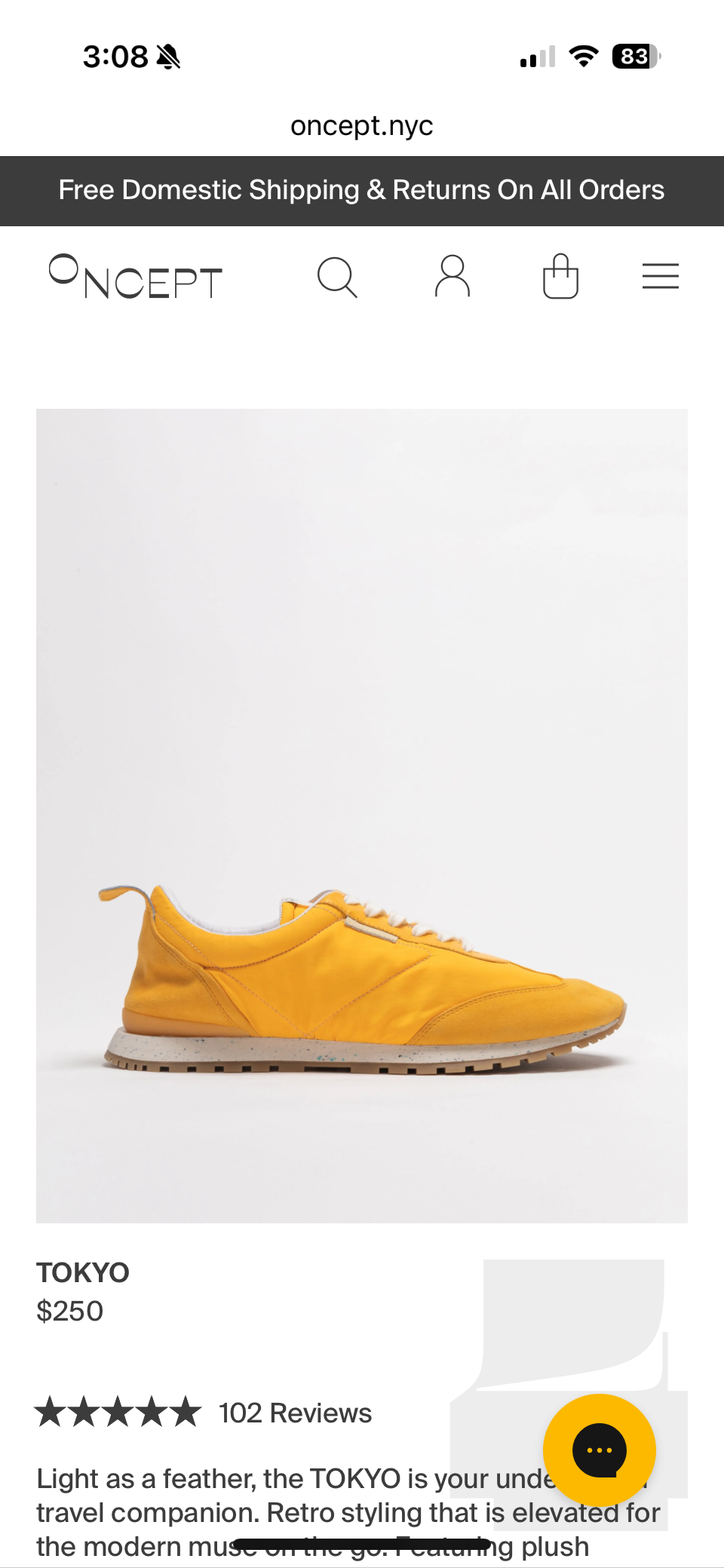 ONCEPT TOKYO MEN'S SNEAKERS CITRUS