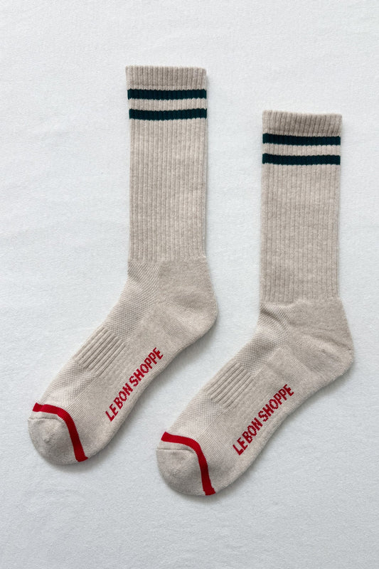 LE BON SHOPPE BOYFRIEND SOCKS OATMEAL