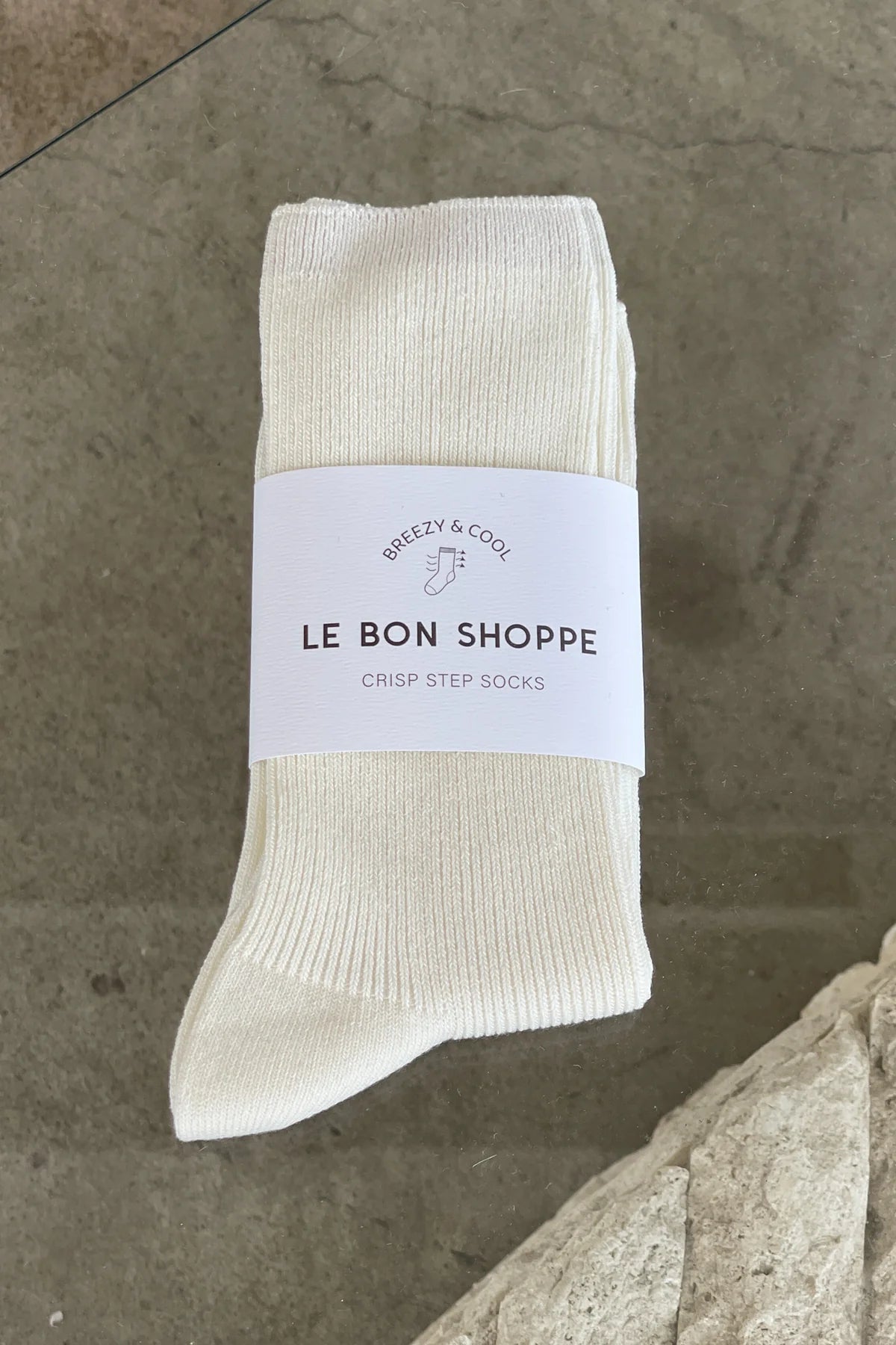 LEBON SHOPPE CRISP STEP SOCK WHITE