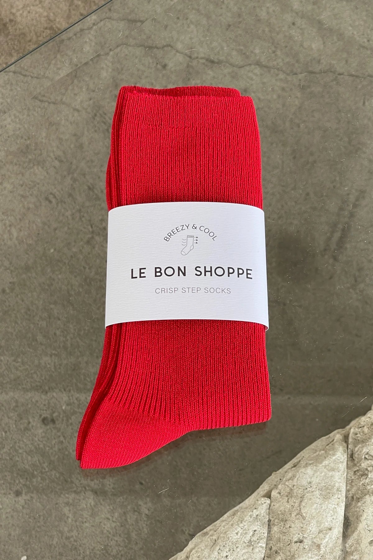 LEBON SHOPPE CRISP STEP SOCK RED