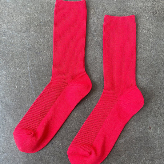 LEBON SHOPPE CRISP STEP SOCK RED