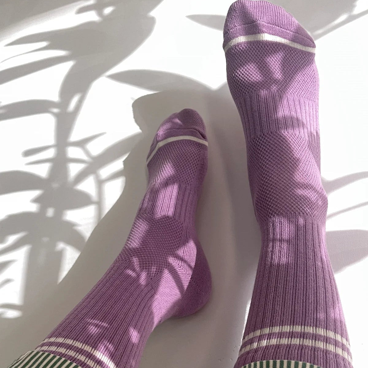 LEBON SHOPPE BOYFRIEND SOCKS GRAPE - Shoe Market NYC