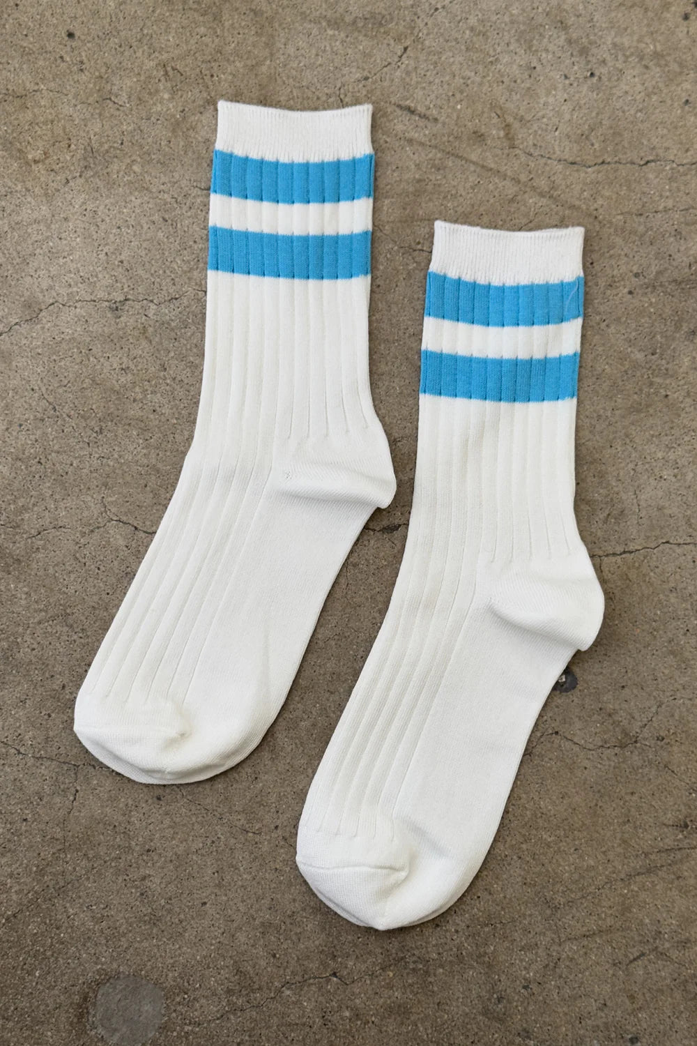 LE BON SHOPPE HER SOCKS VARSITY BLUE STRIPE