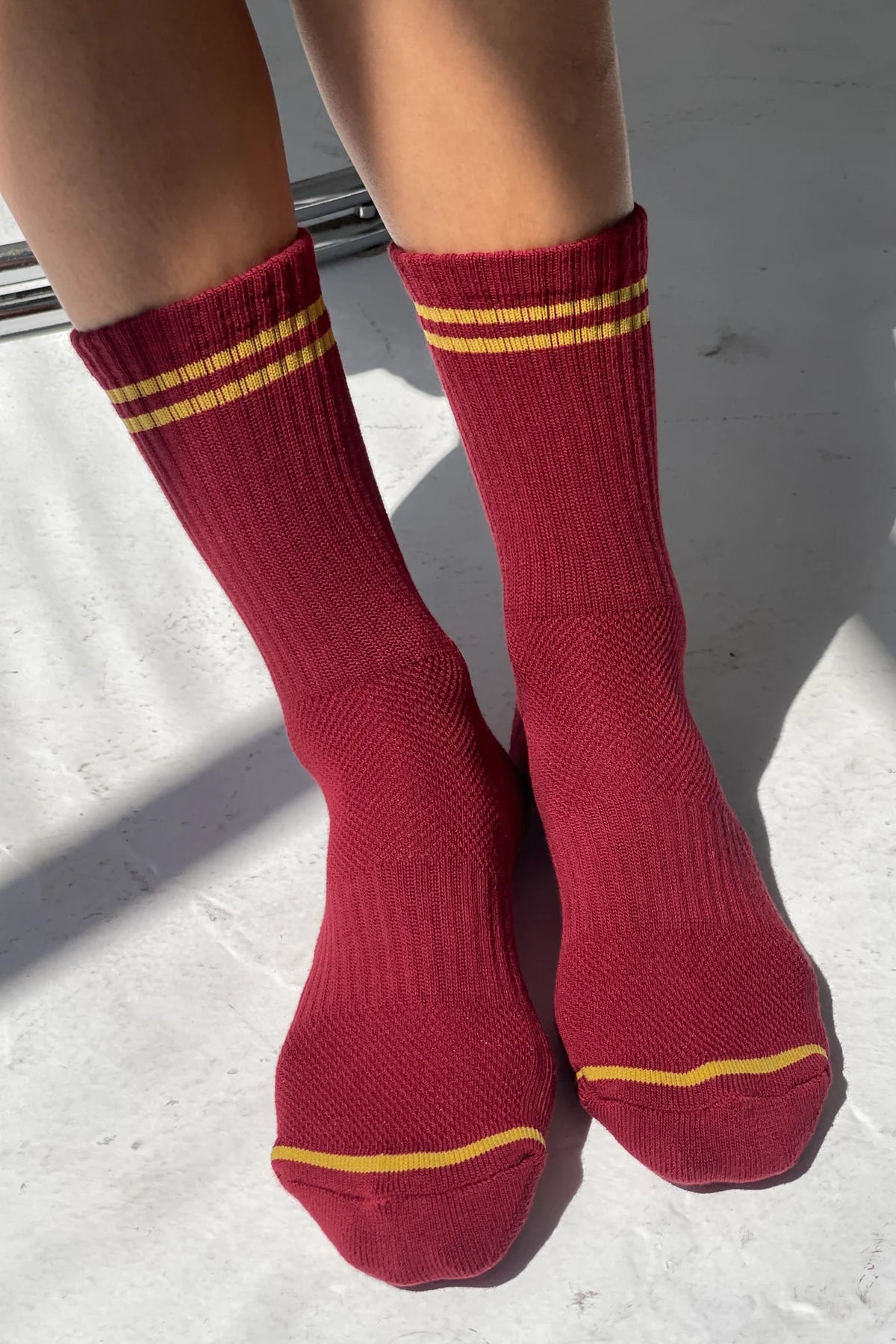 LEBON SHOPPE BOYFRIEND SOCKS CARDINAL - Shoe Market NYC