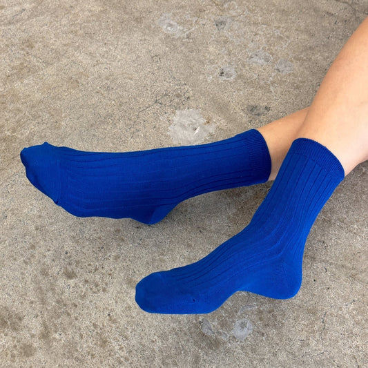 LEBON SHOPPE HER SOCKS COLBALT