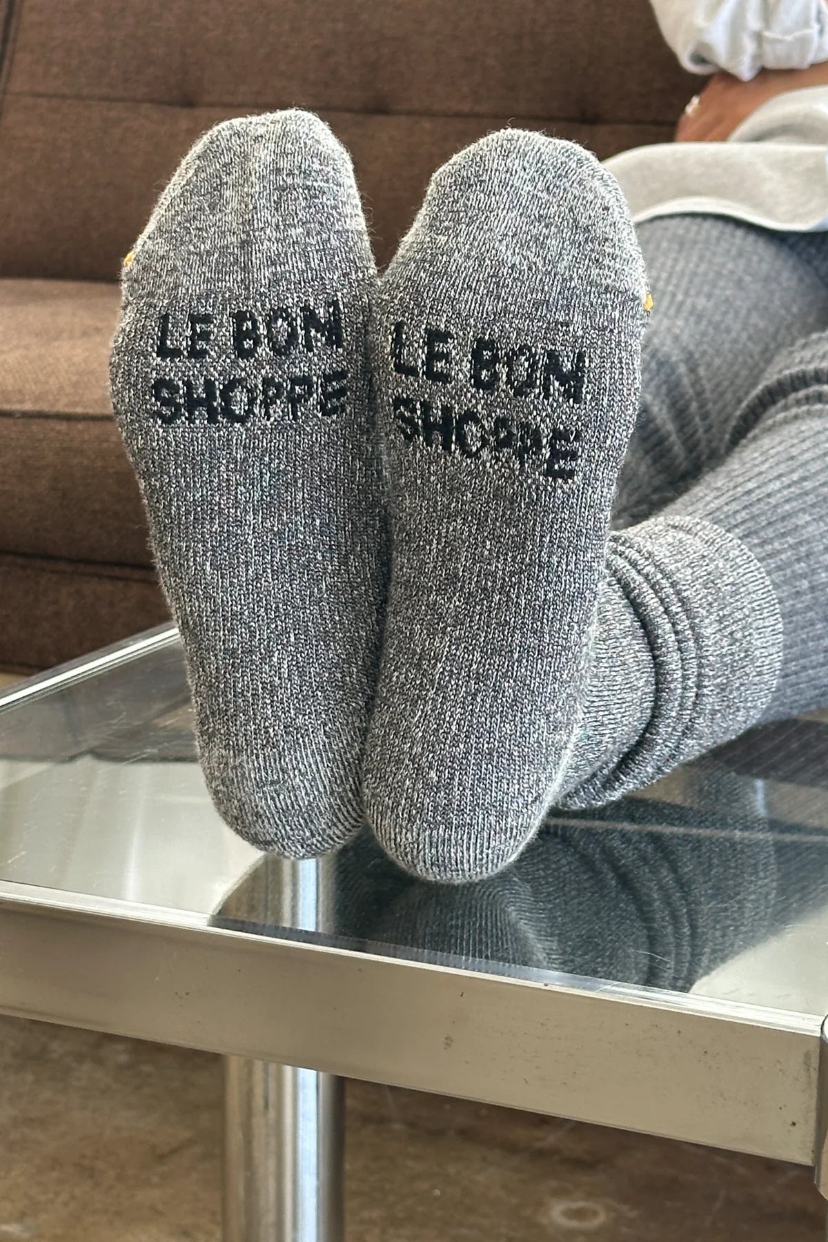 LEBON SHOPPE CAMPER SOCKS CHARCOAL
