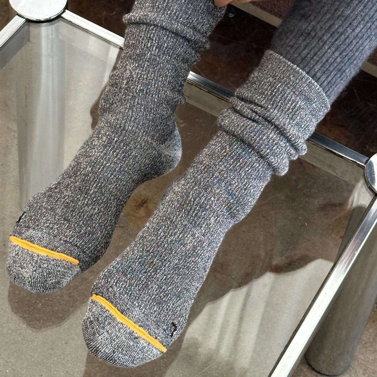 LEBON SHOPPE CAMPER SOCKS CHARCOAL