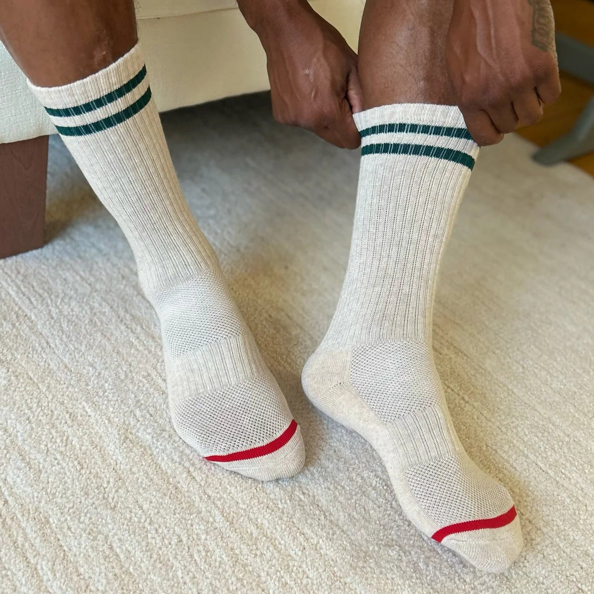LEBON SHOPPE EXTENDED BOYFRIEND SOCK OATMEAL - Shoe Market NYC