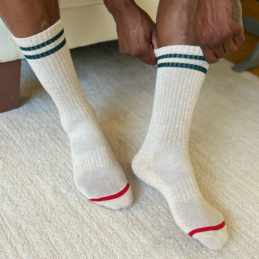 LEBON SHOPPE EXTENDED BOYFRIEND SOCK OATMEAL - Shoe Market NYC