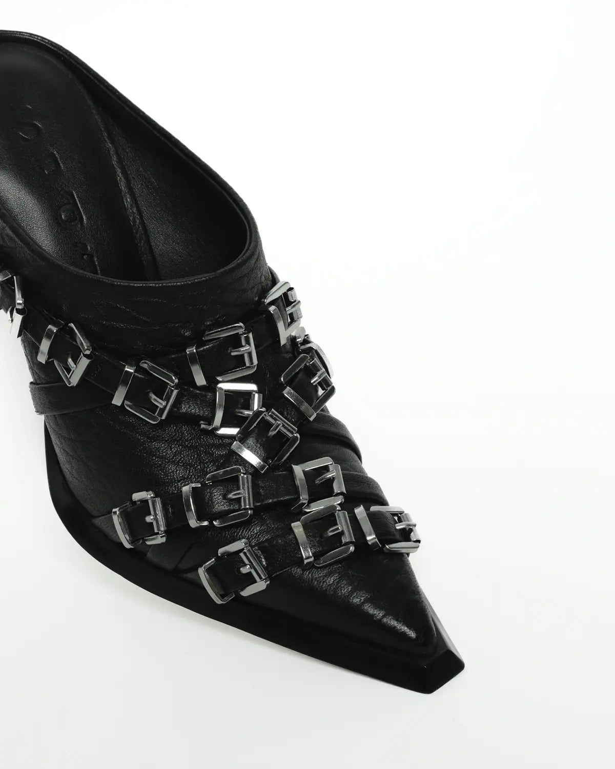 SADI.LOVE JIAH BLACK TUMBLED MULE
