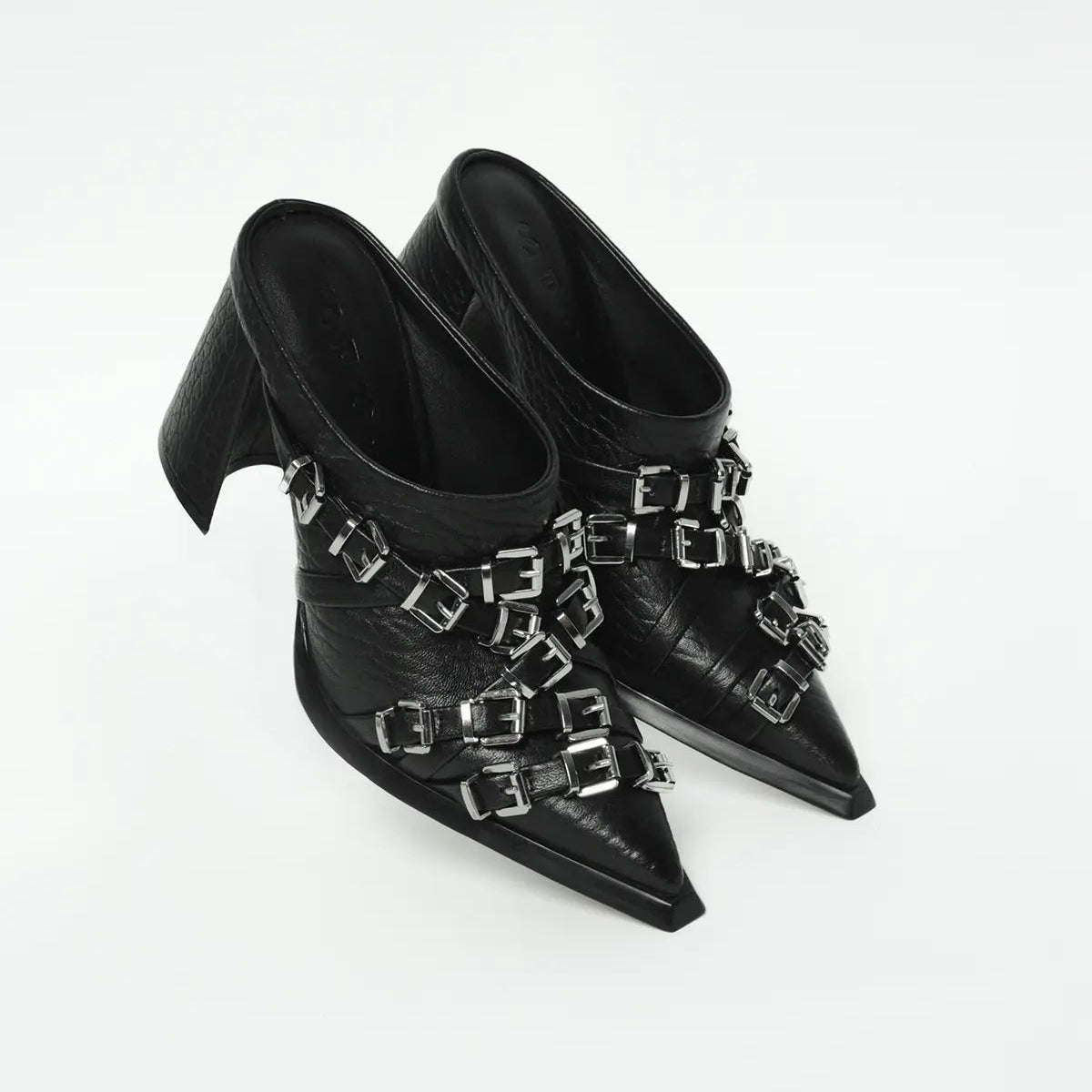 SADI.LOVE JIAH BLACK TUMBLED MULE