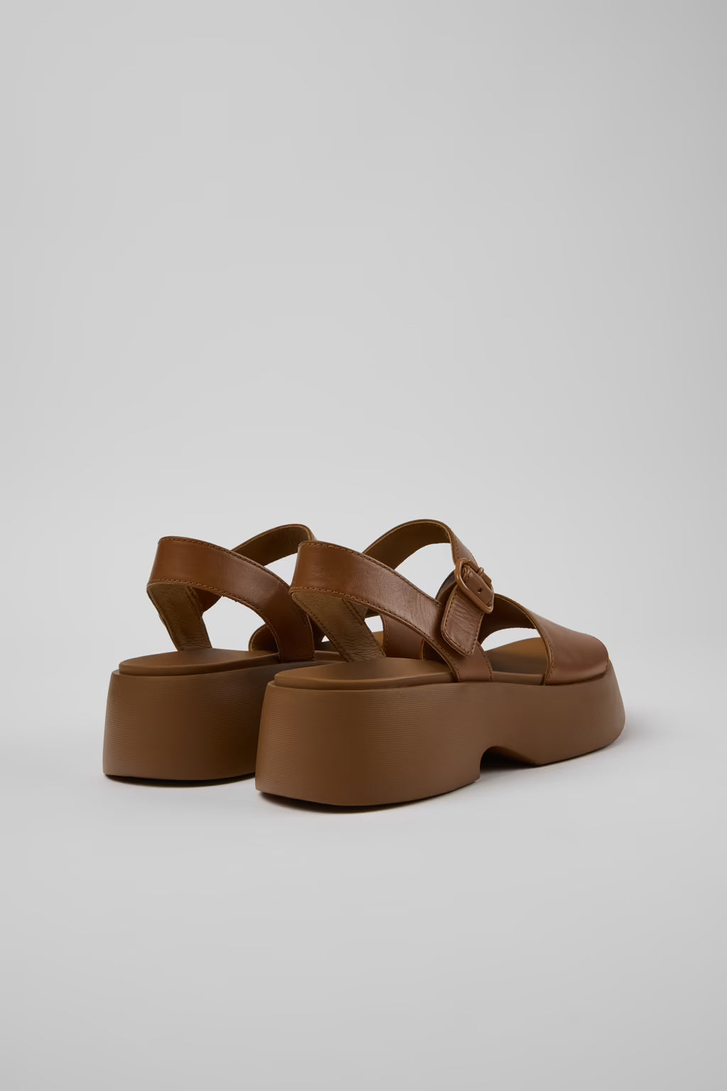 CAMPER TASHA FLATFORM SANDALS IN BROWN - Shoe Market NYC