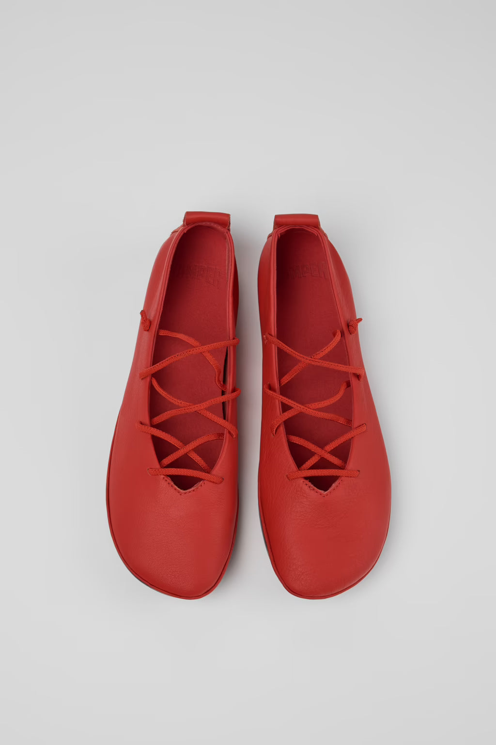 RIGHT NINA LACE UP FLATS RED