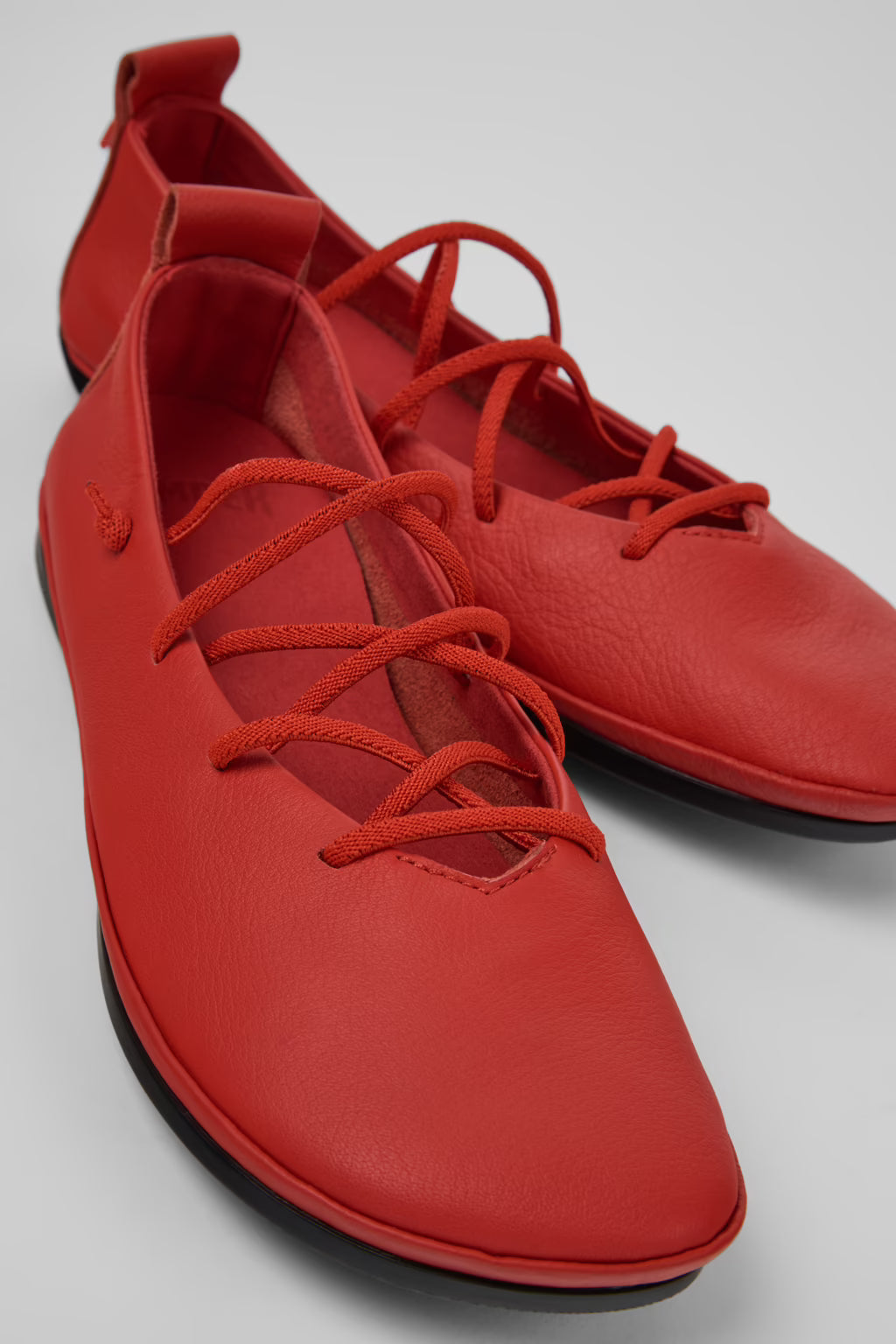 RIGHT NINA LACE UP FLATS RED