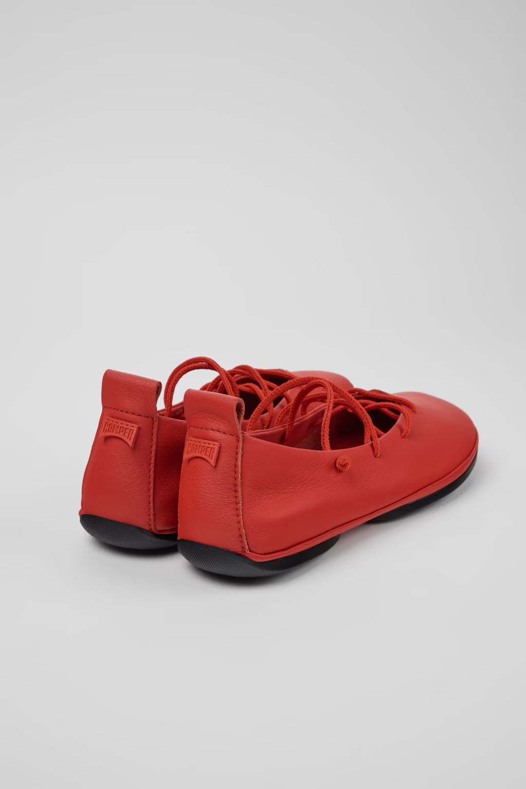 RIGHT NINA LACE UP FLATS RED