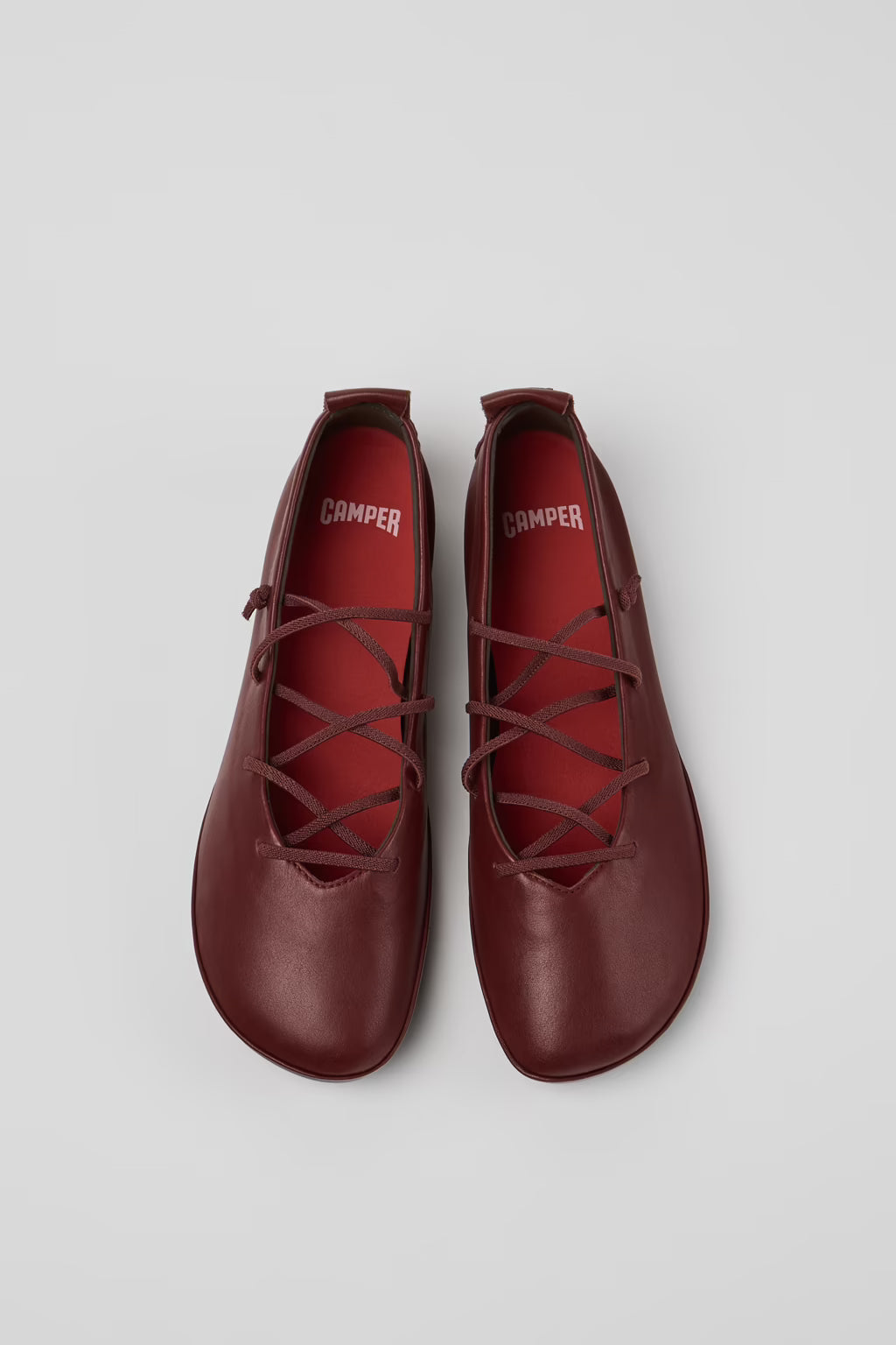 CAMPER RIGHT NINA LACE UP DARK RED