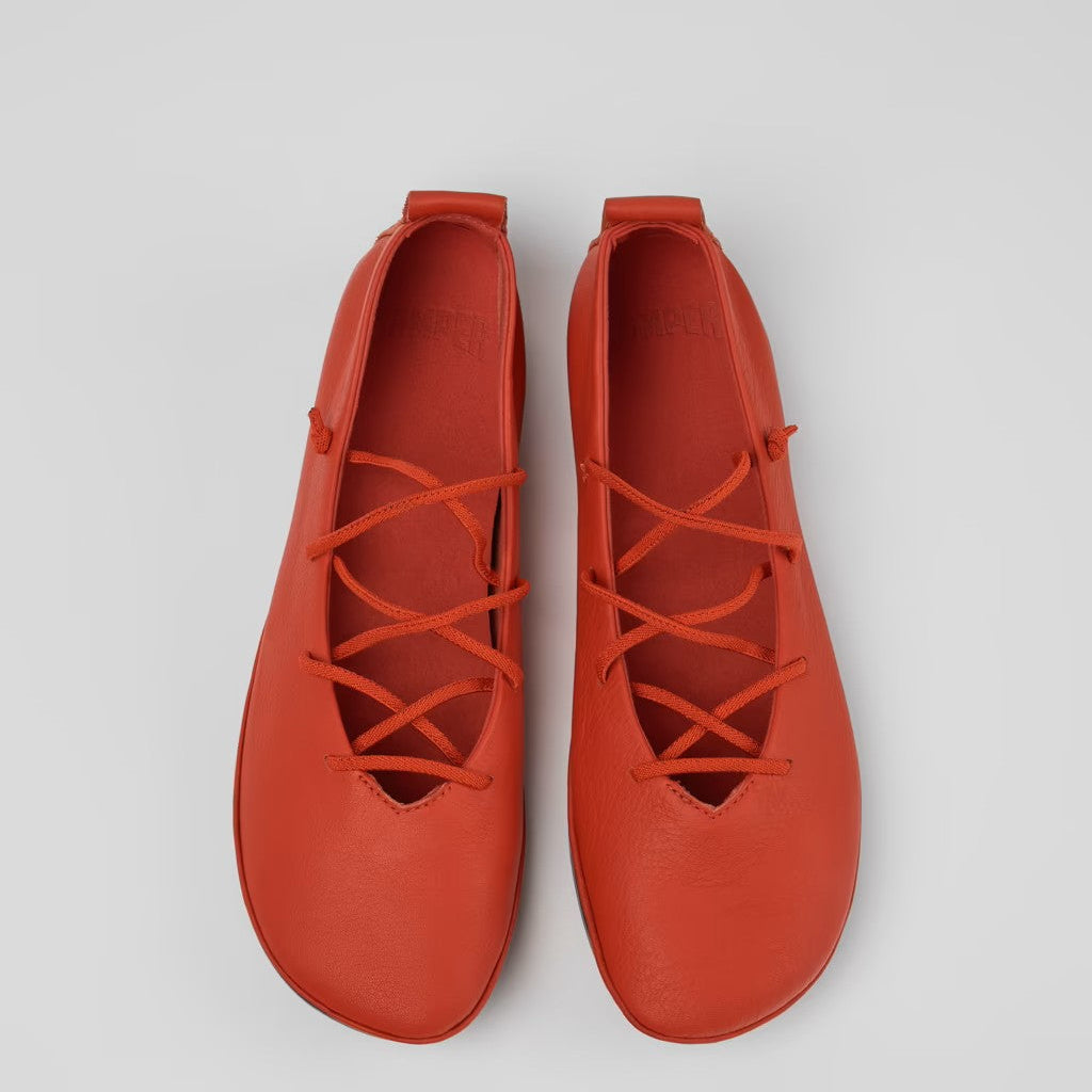 RIGHT NINA LACE UP FLATS RED