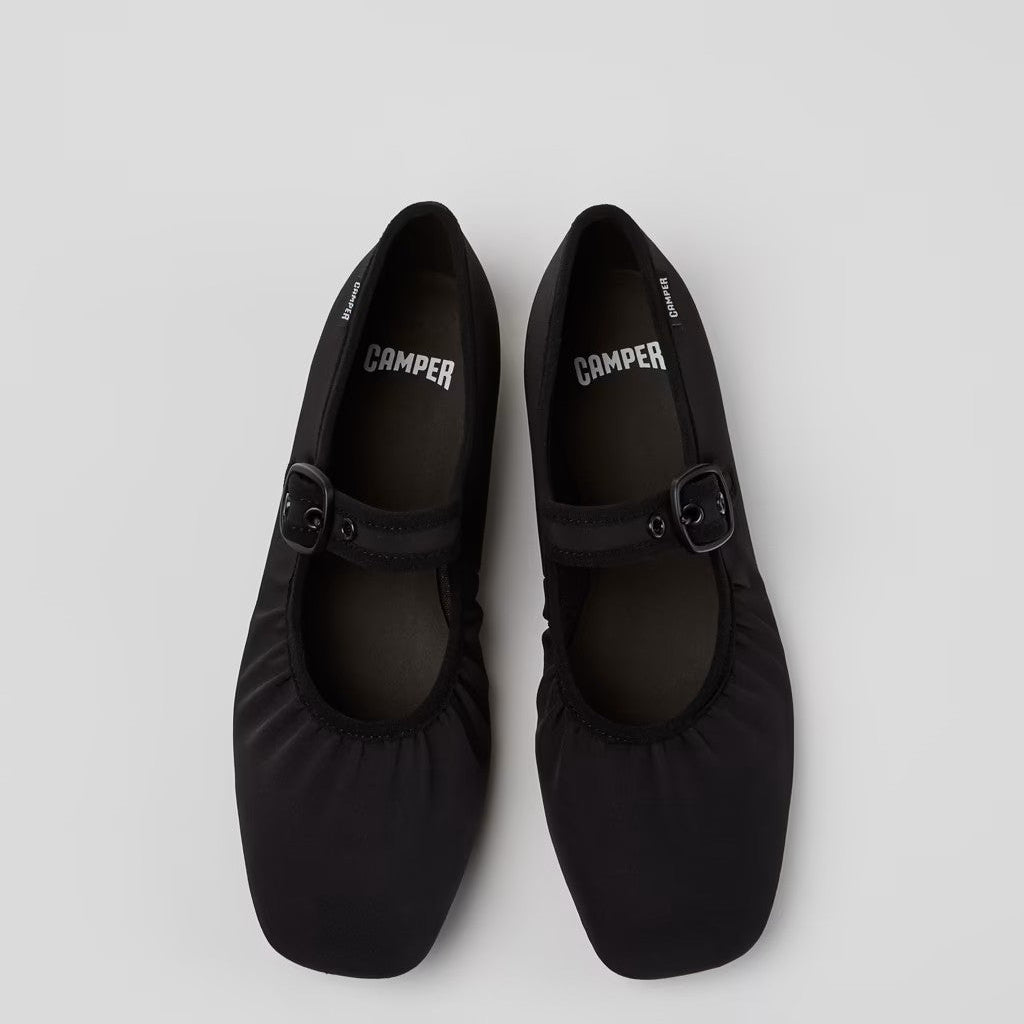 CAMPER CASI MYRA MJ FLAT GATHERED FABRIC BLACK